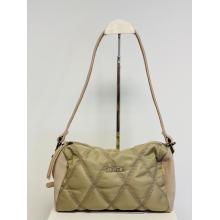 Carmela Suede/Fabric Handbag - Beige