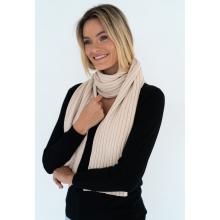 Ribbed Scarf - Stone
